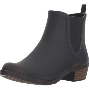Lucky Brand Black Basel Rainboot Ankle Bootie, Size 8 rain boot